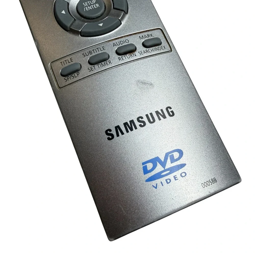 Samsung 00058B DVD VCR Combo Remote Control Silver OEM Replacement 00058 B